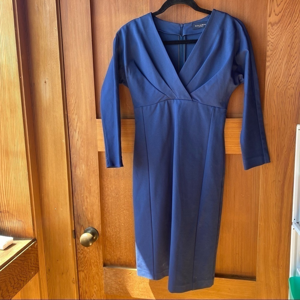 Piazza Sempione Navy Blue Sheath Dress
